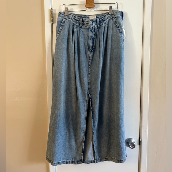 Anthropologie Pilcro Slouchy Trouser Midi Skirt - Picture 3 of 5